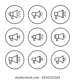 Vector de icono Megáfono. Signo y símbolo del altavoz