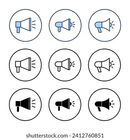 Megaphone icon vector. Loudspeaker sign and symbol