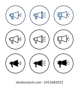 Megaphone icon vector. Loudspeaker sign and symbol
