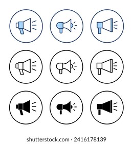 Megaphone icon vector. Loudspeaker sign and symbol