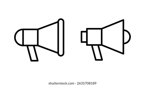 Vector de ícono de megáfono. Signo y símbolo del altavoz
