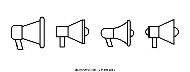 Vector de ícono de megáfono. Signo y símbolo del altavoz