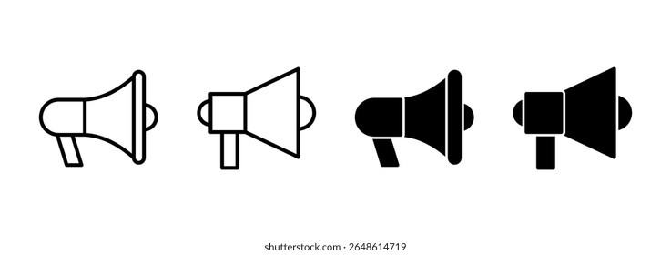 Megaphone icon vector. Loudspeaker sign and symbol