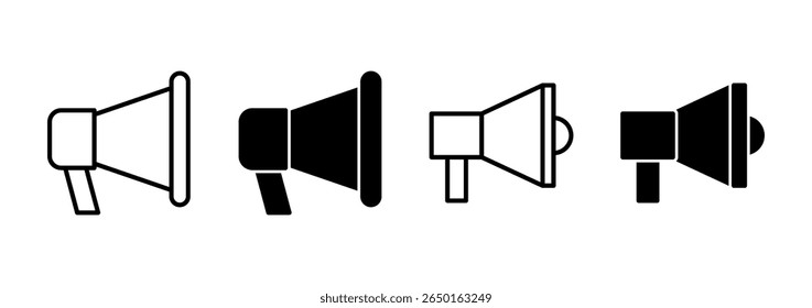 Vector de ícono de megáfono. Signo y símbolo del altavoz