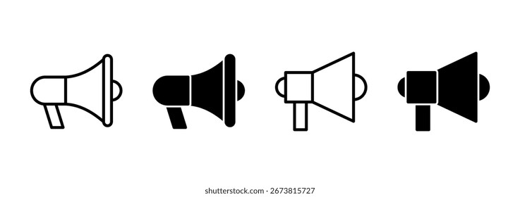 Vector de ícono de megáfono. Signo y símbolo del altavoz