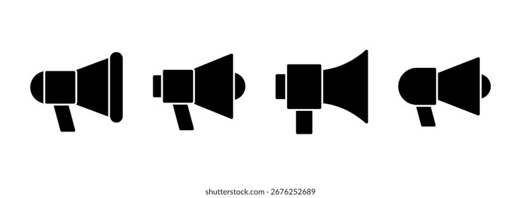Vector de ícono de megáfono. Signo y símbolo del altavoz