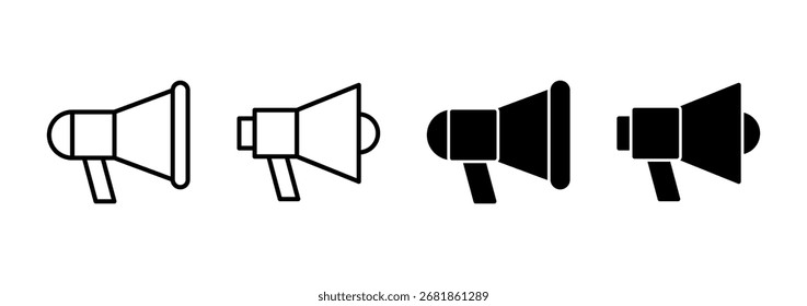 Vetor de ícone de Megafone. Sinal e símbolo de alto-falante