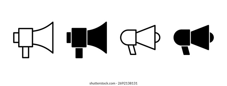 Vector de ícono de megáfono. Signo y símbolo del altavoz