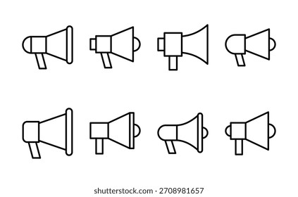 Vector de ícono de megáfono. Signo y símbolo del altavoz
