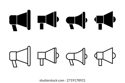 Vector de ícono de megáfono. Signo y símbolo del altavoz