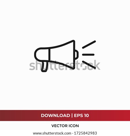 Megaphone icon vector. Loudspeaker sign