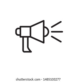 Megaphone icon vector. Loudspeaker icon symbol illustration. Simple design on white background.