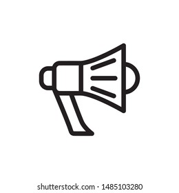 Megaphone icon vector. Loudspeaker icon symbol illustration. Simple design on white background.