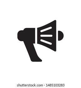 Megaphone icon vector. Loudspeaker icon symbol illustration. Simple design on white background.