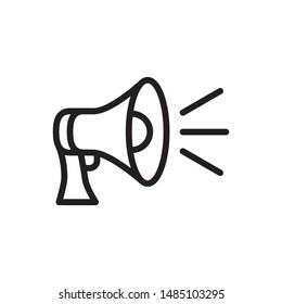Megaphone icon vector. Loudspeaker icon symbol illustration. Simple design on white background.