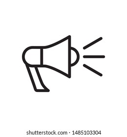 Megaphone icon vector. Loudspeaker icon symbol illustration. Simple design on white background.