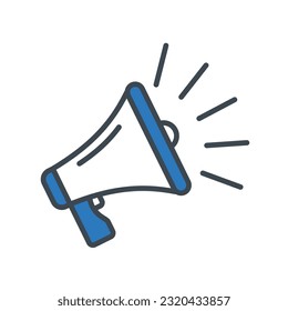Megaphone icon vector on trendy design
