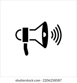 Megaphone icon vector on white background