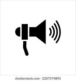 Vector de icono Megaphone en fondo blanco
