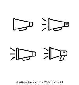 megaphone icon vector on white background