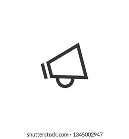 Megaphone Icon, Vector in Outline Style 