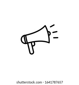 Megaphone Icon Vector outline style Design Template.