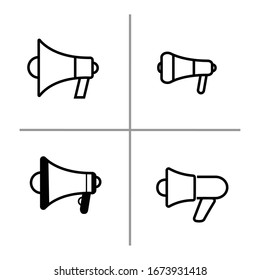 Diseño de conjunto de vectores Megaphone Icon 

