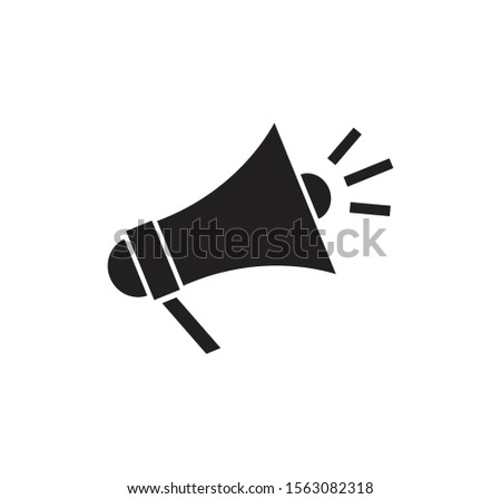 Megaphone icon vector sign flat illustration