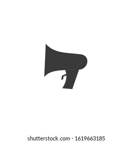 Megaphone Icon vector sign isolated for graphic and web design. Loudspeaker symbol template color editable on white background.