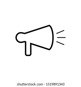 Megaphone Icon - Vector, Sign and Symbol for Design, Presentation, Website or Apps Elements. 