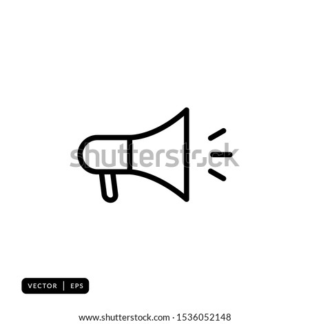 Megaphone Icon Vector - Sign or Symbol