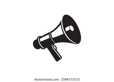 megaphone icon vector silhouette isolated in white background