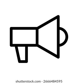 Ilustração de design de símbolo de vetor de ícone de megafone