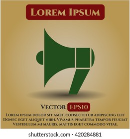 símbolo del vector del icono megáfono eps plano jpg concepto web de la aplicación