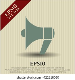 símbolo del vector del icono megáfono eps plano jpg concepto web de la aplicación