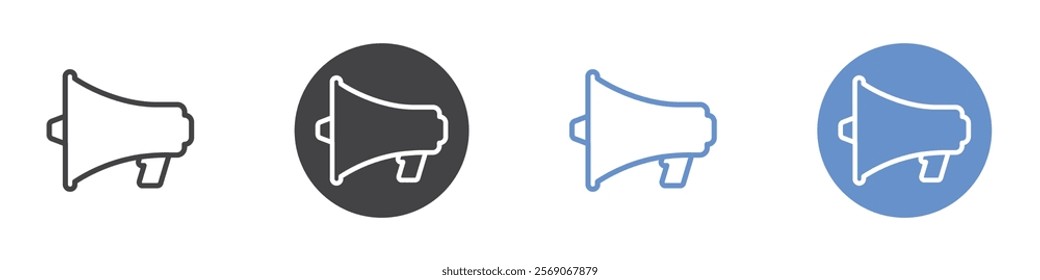 Megaphone icon vector symbol outline sign
