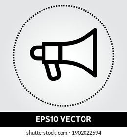 Megaphone icon vector. Teamwork icon in flat design. Eps 10 vector illustration.