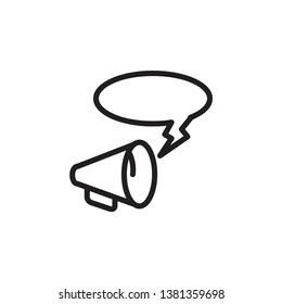 megaphone icon vector template trendy