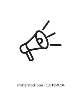 megaphone icon vector template trendy