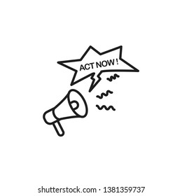 megaphone icon vector template trendy