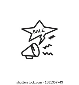 megaphone icon vector template trendy