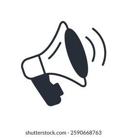 megaphone icon. vector.Editable stroke.linear style sign for use web design,logo.Symbol illustration.
