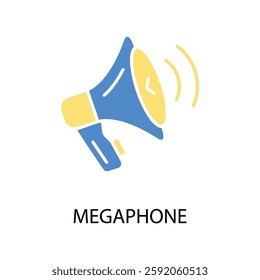 megaphone icon. vector.Editable stroke.linear style sign for use web design,logo.Symbol illustration.