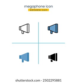Icono del megáfono, Web y App