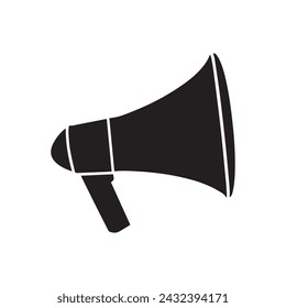 Megaphone icon white background design. Loudspeaker voice call vector.