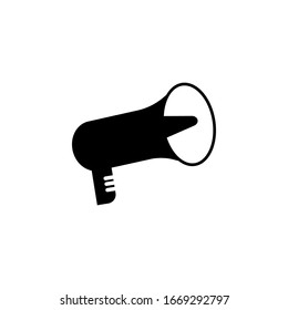 icono megáfono con fondo blanco, pasos 10