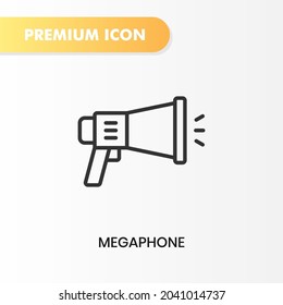 megaphone icon for your website design, logo, app, UI. Vector graphics illustration and editable stroke. megaphone icon outline design.