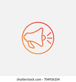 Megaphone icon.gradient illustration isolated vector sign symbol