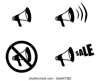Megaphone icons