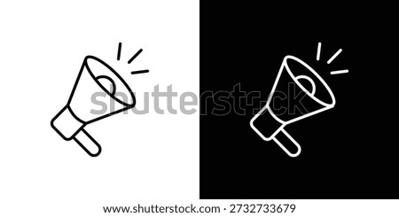Megaphone icons with Editable strokes set for UI UX